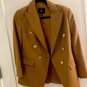 BR - Caramel blazer w gold buttons - WORN ONCE to an event